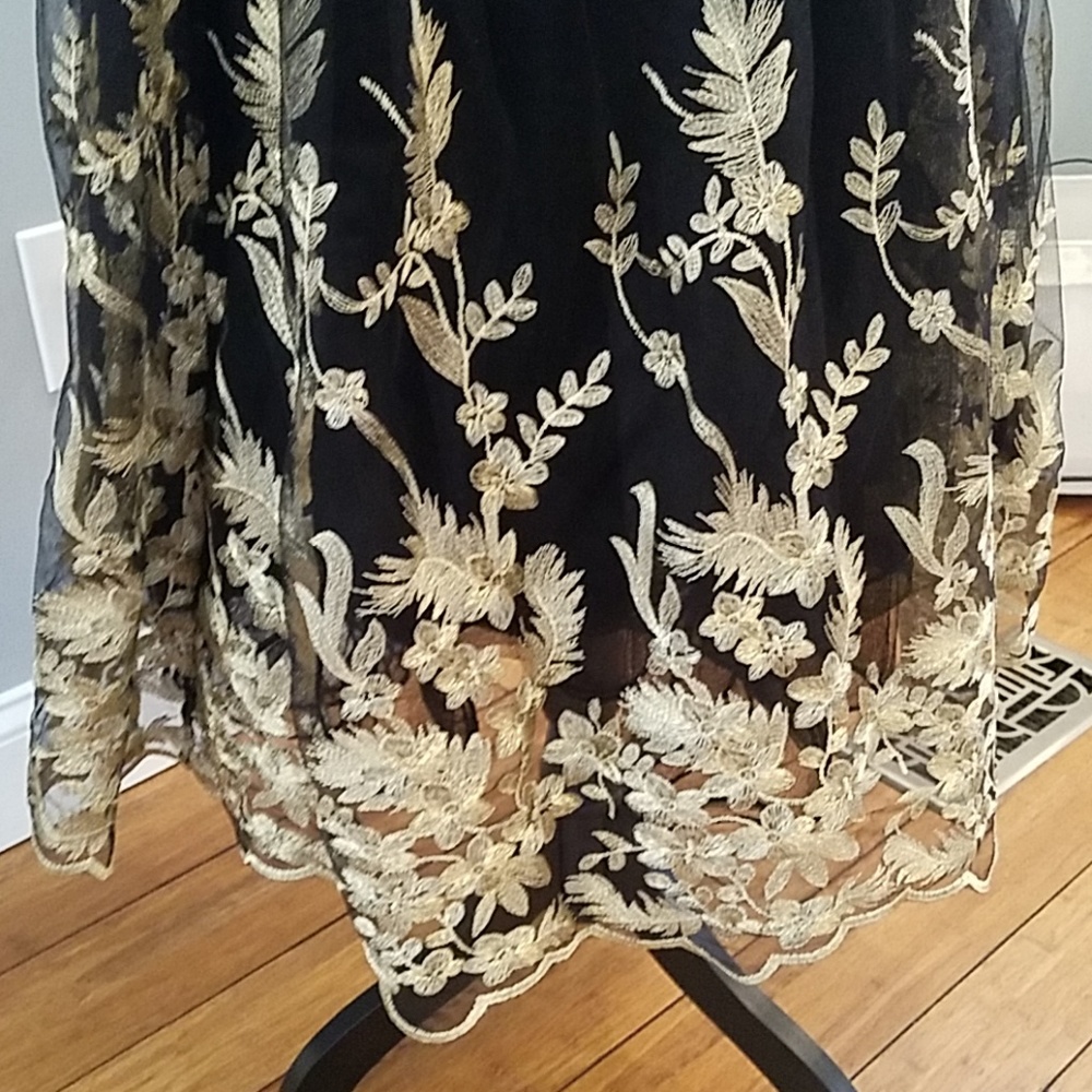 Black and Gold Semi Formal Dress - Picture 3 of 6
